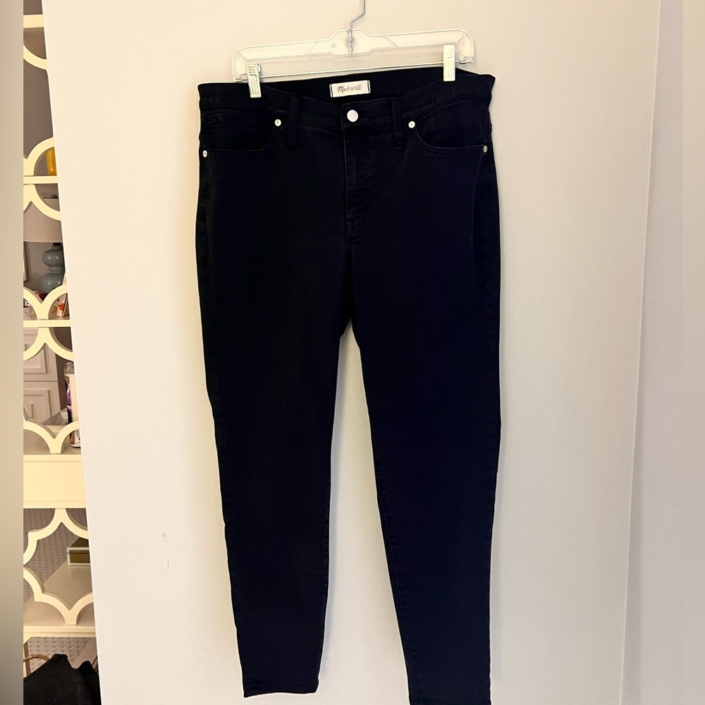 Madewell 9” High Rise Skinny Black Denim